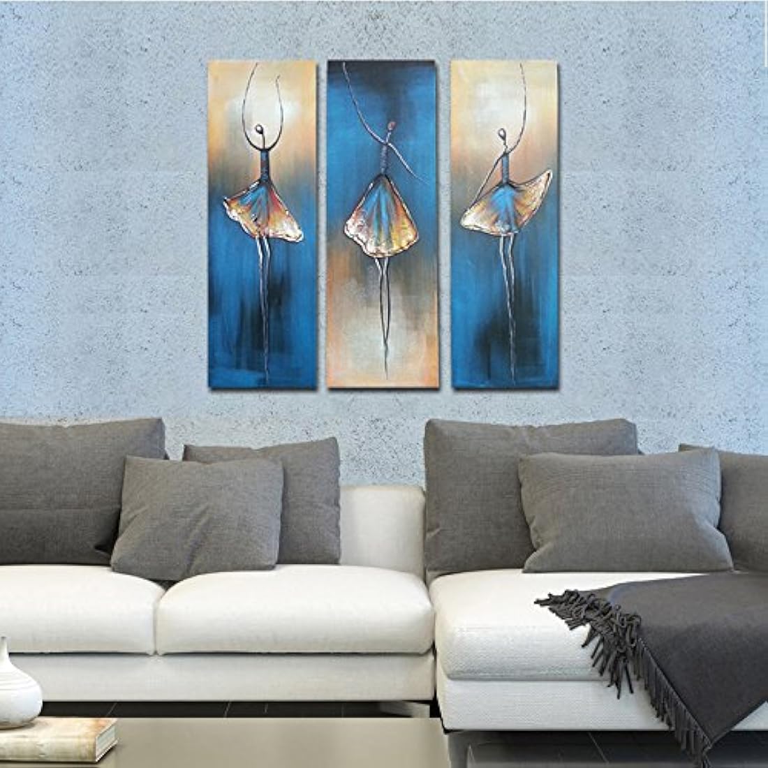 Wieco Art Dancing Girls - Pintura al óleo 100% pintada