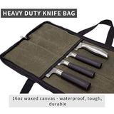 QEES Pro Chef's Knife Roll (4 ranuras), bolsa de lona