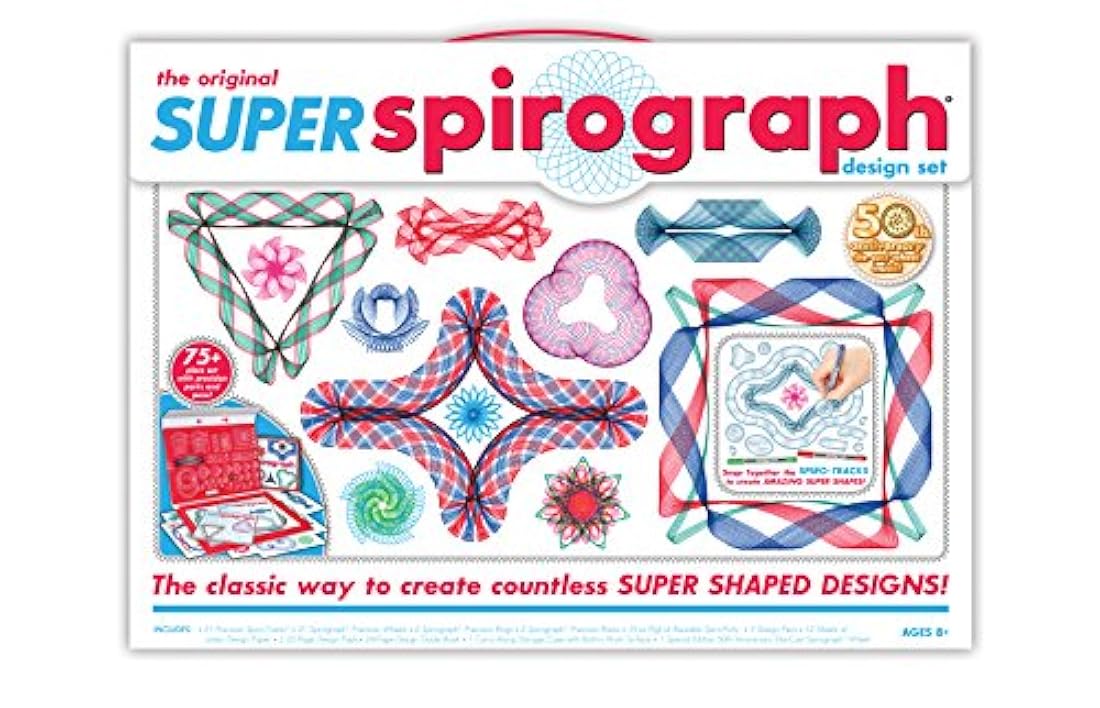 Super Spirograph Jumbo Kit, 75 piezas 50 aniversario)