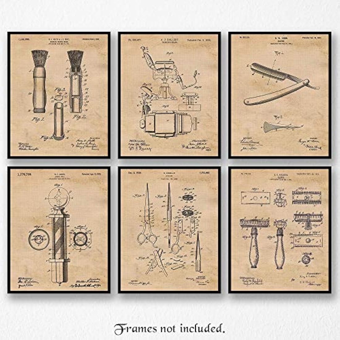 Impresiones de carteles vintage de arte  de barbero