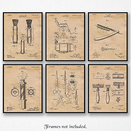 Impresiones de carteles vintage de arte  de barbero