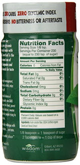Edulcorante natural de la hoja de stevia.
