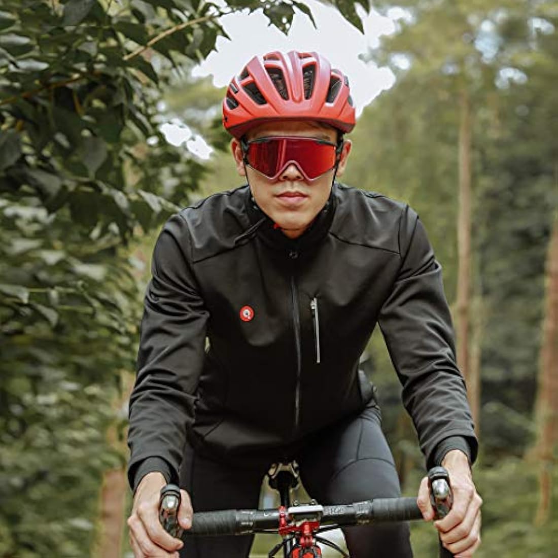 Przewalski - Chaqueta de ciclismo para hombre, chaqueta para correr, térmica, cortavientos, transpirable, reflectante, cortavientos