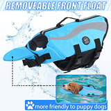 EMUST Chalecos salvavidas ajustables para perros pequeños con flotabilidad mejorada, chaleco de natación para perros pequeños con mango de rescate duradero, azul, XS