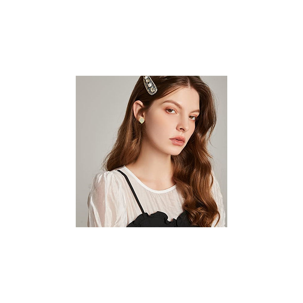 Aretes con clip hipoalergénicos no perforados para mujeres