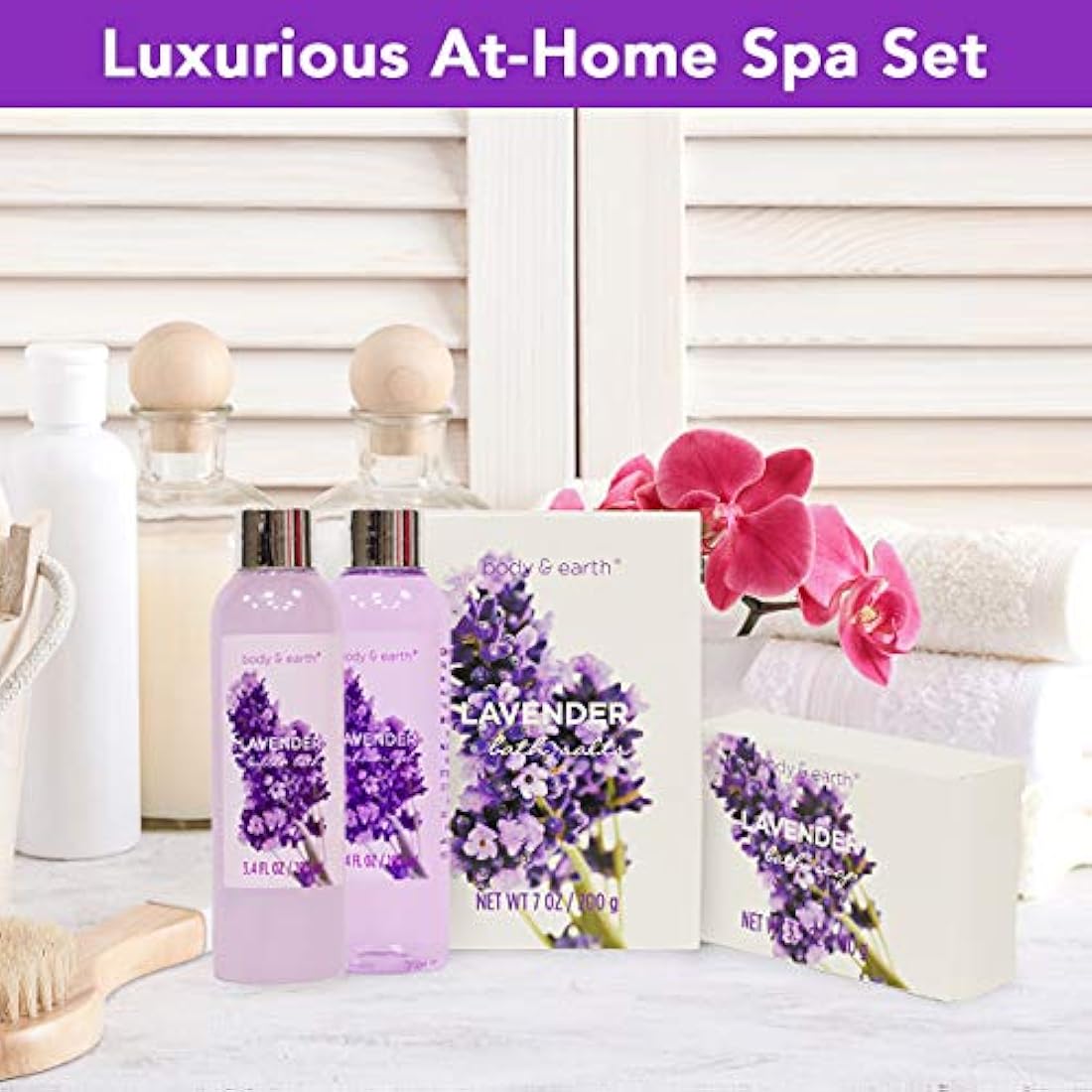 Cesta de regalo para mujer, aroma de lavanda
