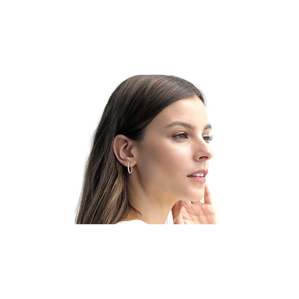 Aretes de aro de plata  chapados en oro