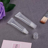 100 unidades de 0.3 fl oz de tubos de bálsamo de brillo labial rellenables tubos vacíos transparentes recipientes cosméticos tubo suave (0.3 fl oz)