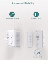 Protector de Sobretensión con USB Addtam 5 Tomas y Luz Nocturna