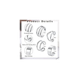 Aretes de plata de ley para mujer plateados