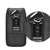 Takfox Funda de nailon para iPhone 13 Pro Max 12 11 XR XS 8 7 Samsung Galaxy S22 Ultra S21+ S20 FE S9 Note 20 10 9 A03S A12 A13 A32 A42 A52 A51 A71 Funda de clip de cinturón de nailon para teléfono