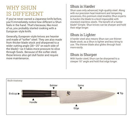 Shun DM0766 - Cuchillo de chef clásico de 8 pulgadas