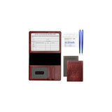 Porta Documentos y Tarjetas de piel sintética marrón