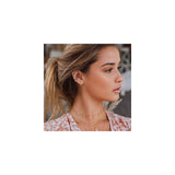 Aretes de aro chapado en oro de 14 quilates para mujer