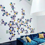 plantillas de pared y piso modelo hexagonal