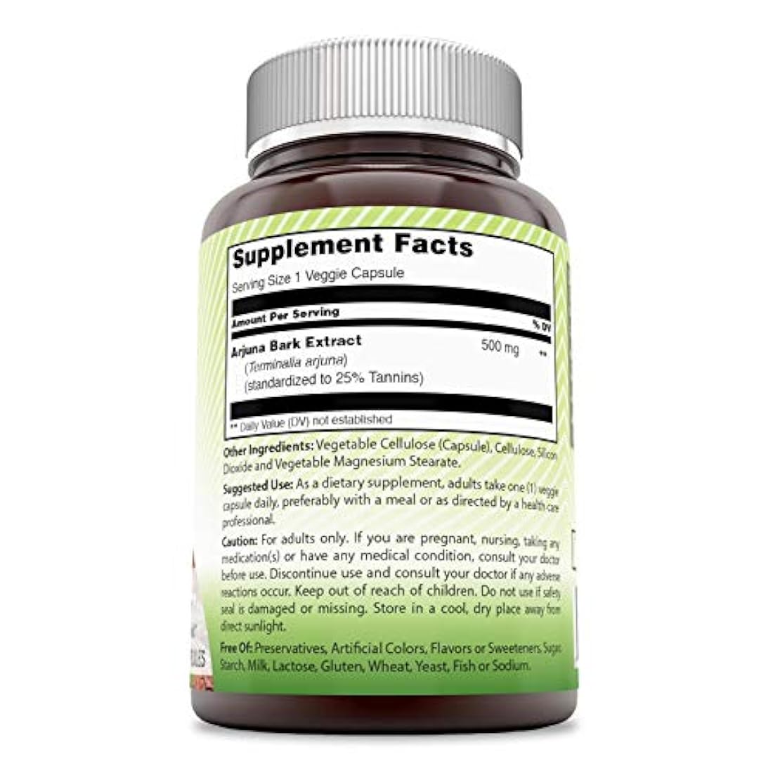 Amazing India Arjuna Veggie – 500 mg 120 Cápsulas