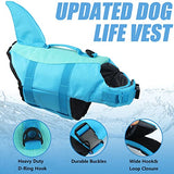 EMUST Chaleco salvavidas para perro, chaleco salvavidas Ripstop con mango de rescate para perros pequeños, medianos y grandes, protector de baño de seguridad para mascotas, para piscina, playa, canotaje (XS, azul piscina)