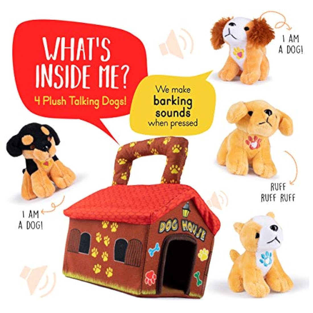 Juguete de portabebés para perritos de peluche suaves
