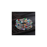 Pulseras y tobilleras tipo brazalete de cuentas de rosas