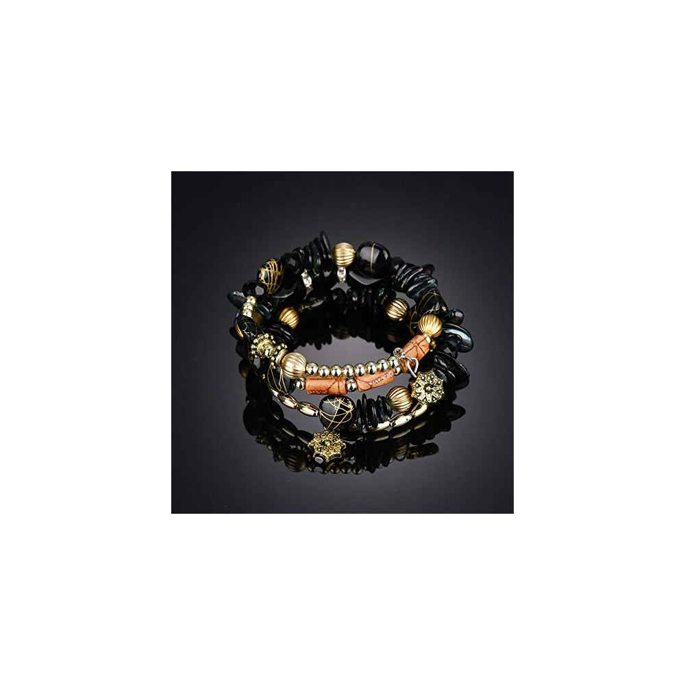 Pulseras y tobilleras bohemias de cuentas de ágata