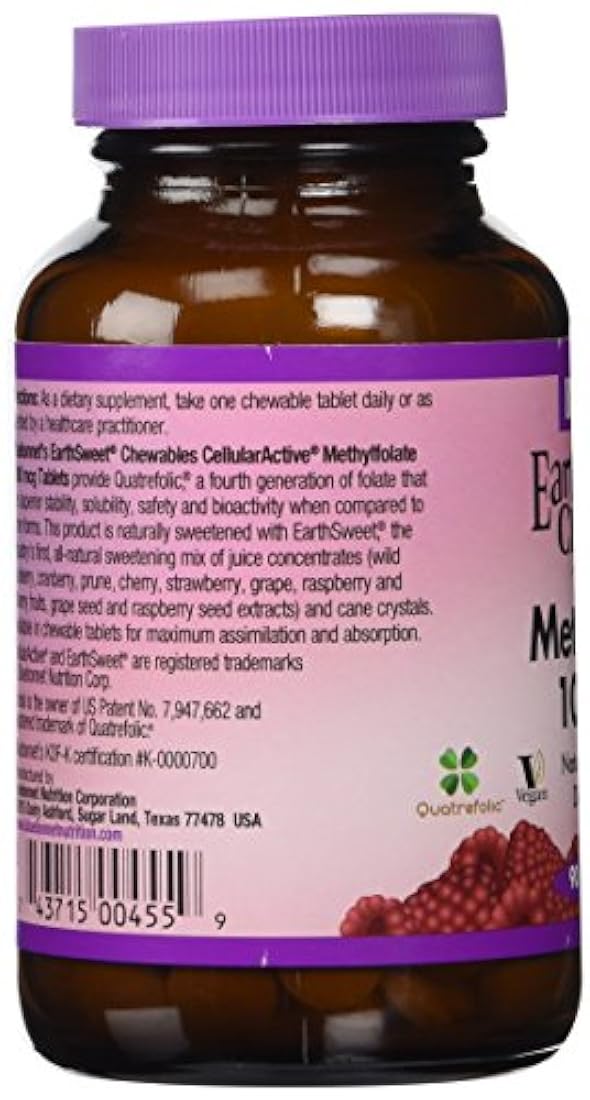 Bluebonnet Tierra Sweet Cellular Active metilfolato 1000 mcg
