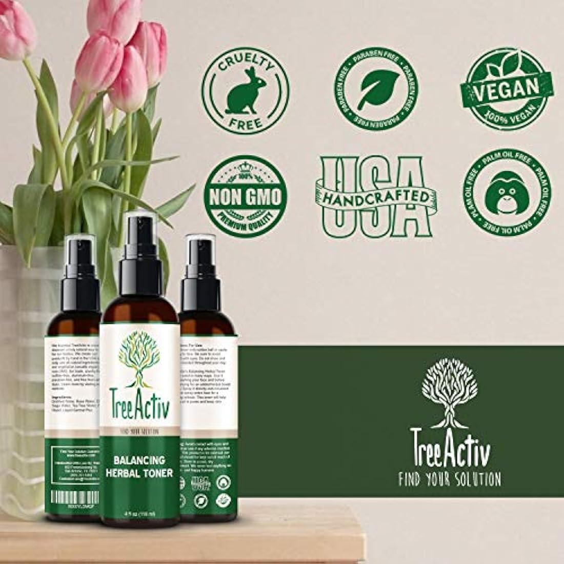 Tóner de equilibrio  hidratante facial para la piel