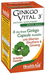 Ginkgo Vital 3 con Eleuthero siberiano y Ginseng