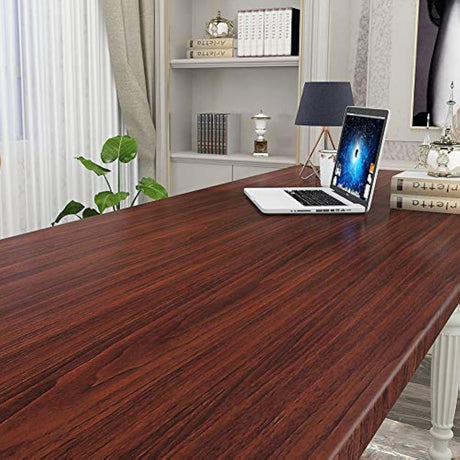papel de vinilo decorativo tipo madera oscura (197 x 24)