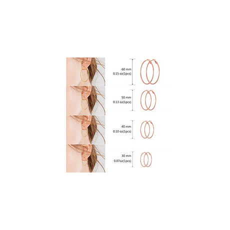 Aretes de aro para mujeres y niñas de acero inoxidable