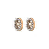 Aretes extraíbles de diamante blanco redondo para mujeres