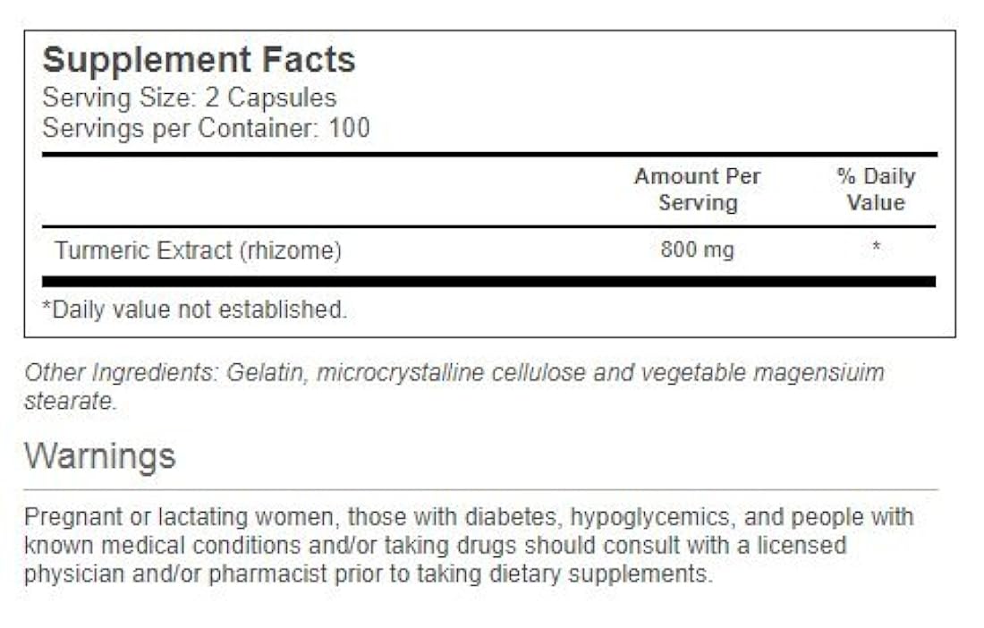 vitacost Extracto de Cúrcuma – -800 mg por Servir – 200