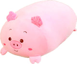 Almohada gigante de peluche, cerdito rosa