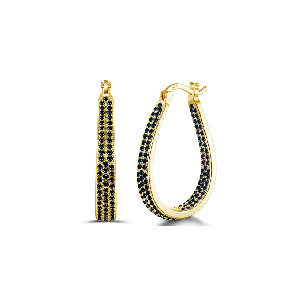Aretes Aros de argolla con varilla de plata para mujer