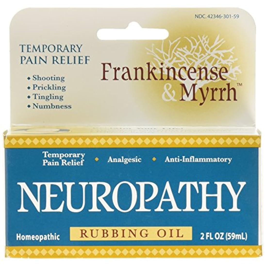 Aceite de frotamiento de neuropatía de incienso y mirra
