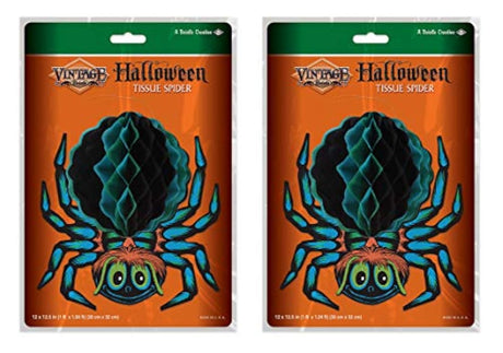 Arañas de tejido, 2 piezas vintage decoraciones de Halloween