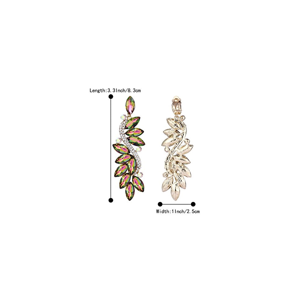 Aretes colgantes con diseño de flores para mujer