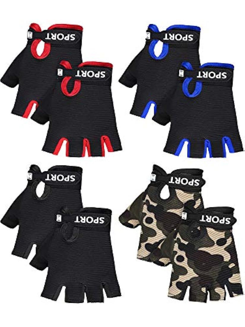 Guantes de ciclismo para niños por 4 pares