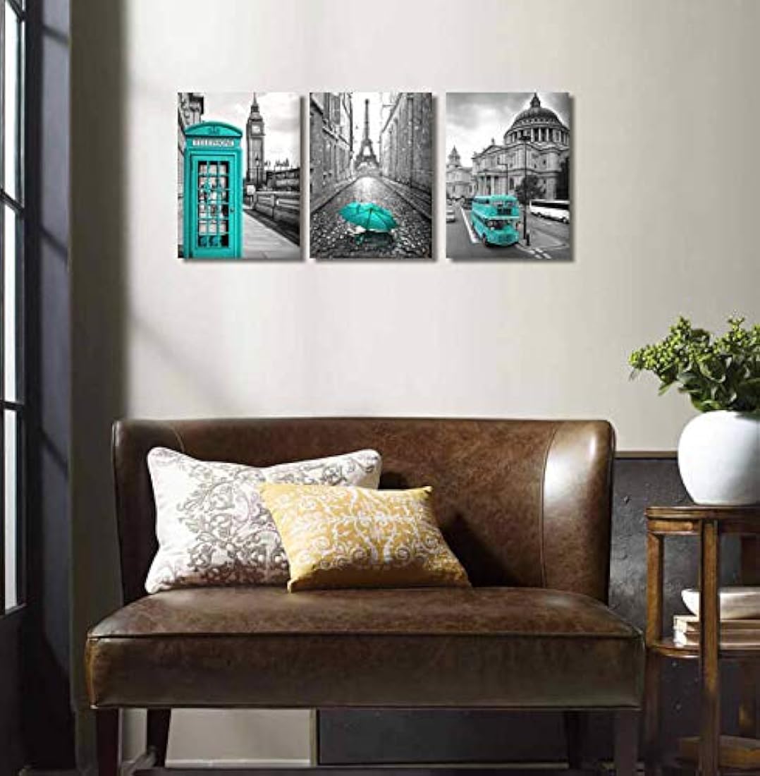 Maectpo Paris - Cuadro decorativo para dormitorio, lienzo