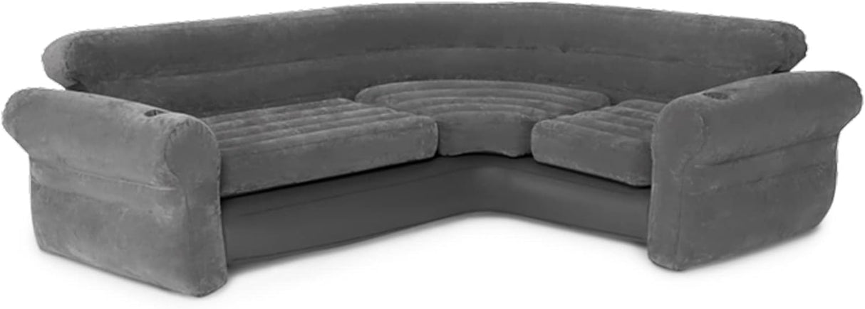 Sofá Inflable Intex Esquinero 2-en-1, Capacidad 880lb, 101” x 80”