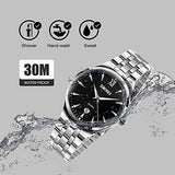 Reloj para hombre, correa de acero inoxidable de lujo