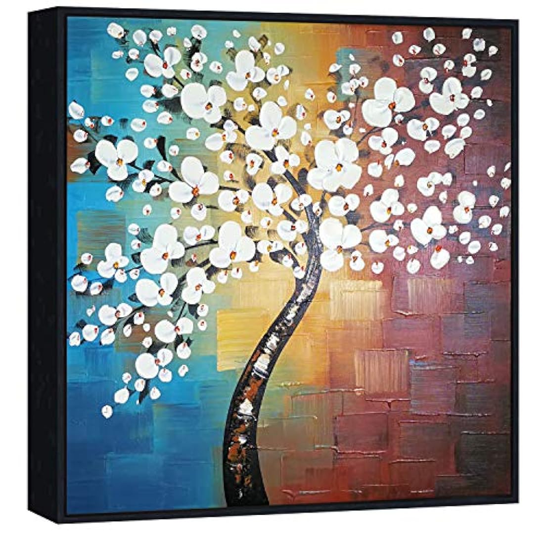 Lienzo pintado a mano, diseño de flores
