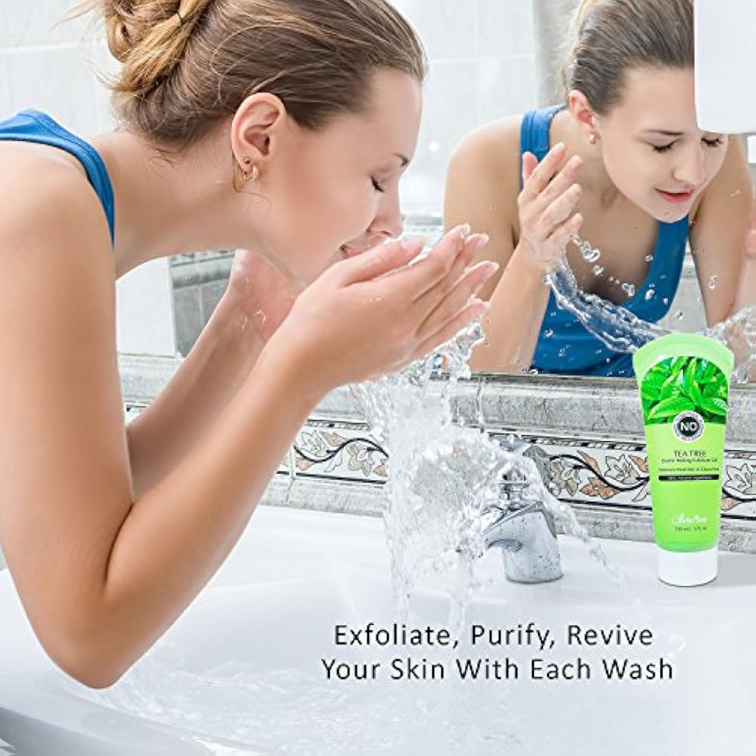 Gel exfoliante facial para árbol de té Transparente