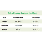 Disfraz inflable de dinosaurio T-Rex 3-6 años color verde