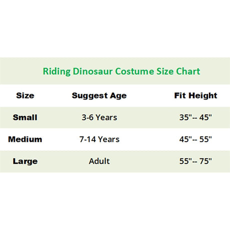 Disfraz inflable de dinosaurio T-Rex 3-6 años color verde