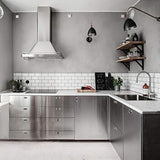 Livelynine Papel pintado decorativo de níquel cepillado