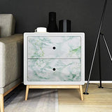 Papel vinilo adhesivo tipo mármol verde (15.74x118.11)