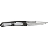 Cuchillo de bolsillo plegable con borde liso aluminio