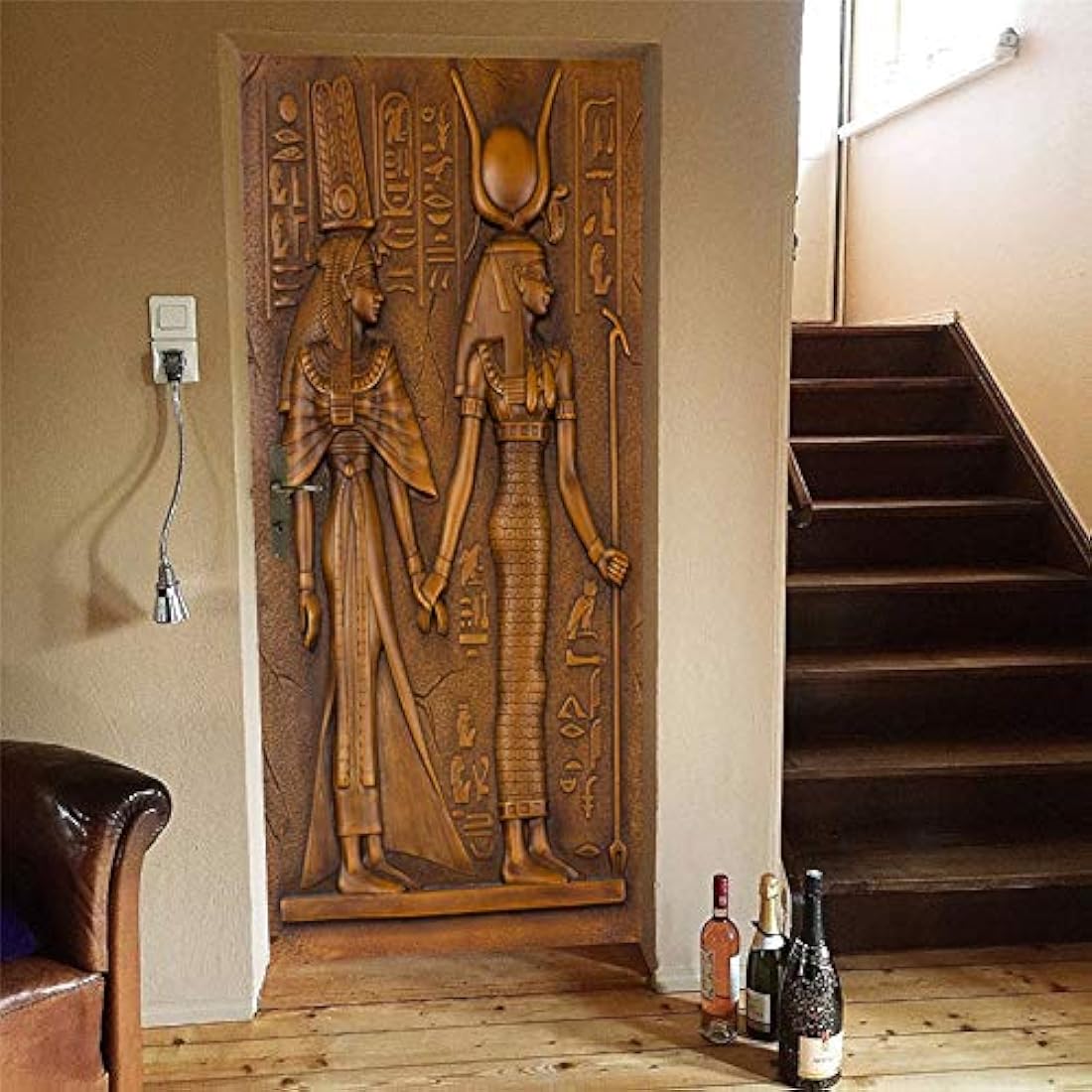 papel pintado autoadhesivo 3D estilo egipcio (30.3 x 78.7)