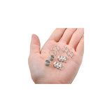 Aretes de acero inoxidable sin perforaciones para mujeres