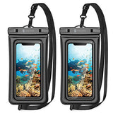 Syncwire Funda impermeable para teléfono, paquete de 2 fundas impermeables IPX8 universales para iPhone 13, 12 Pro Max SE2, 11 Pro XR X 8, 7, 6s Plus, Galaxy S21 S10 Note 10 Google Pixel hasta 7 pulgadas